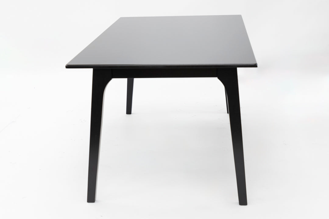 63" Rectangular Black Dining Table