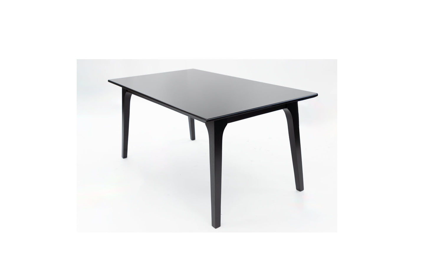 63" Rectangular Black Dining Table