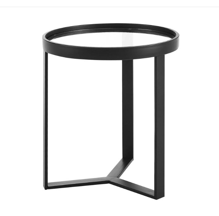 17.5" Round End Table- Black