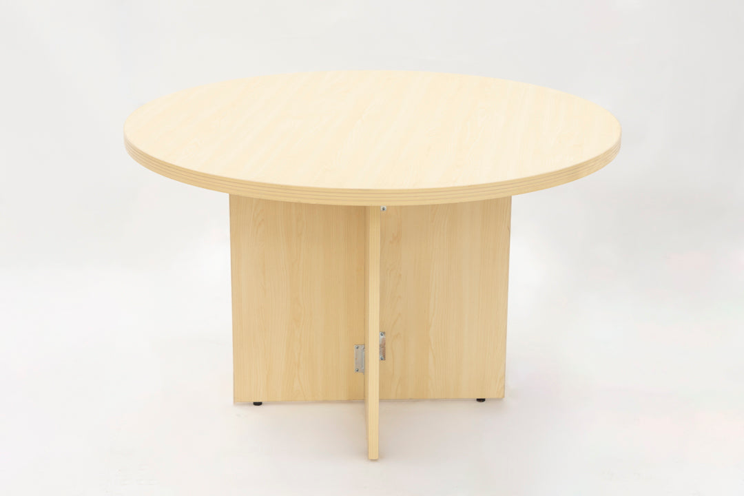 48" Round X-Base Conference Table - Maple