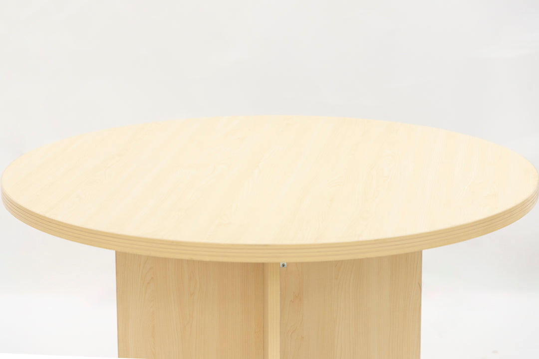 48" Round X-Base Conference Table - Maple