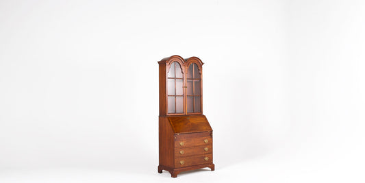 Walnut Secretary Desk with Hutch