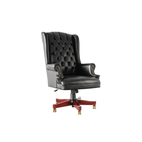 Black Vinyl High Back Chair