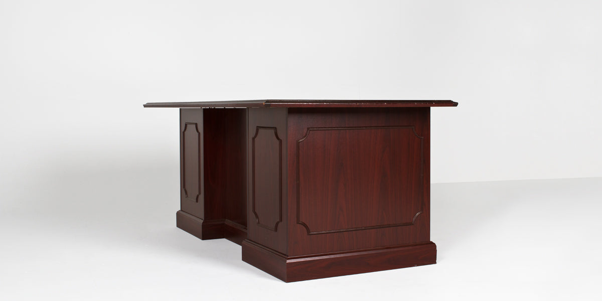 76" Mahogany Desk with Overhang