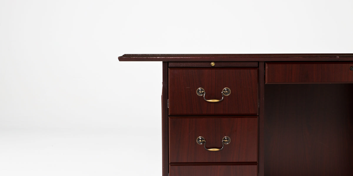 76" Mahogany Desk with Overhang