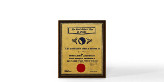 Wood Plaque Certificate