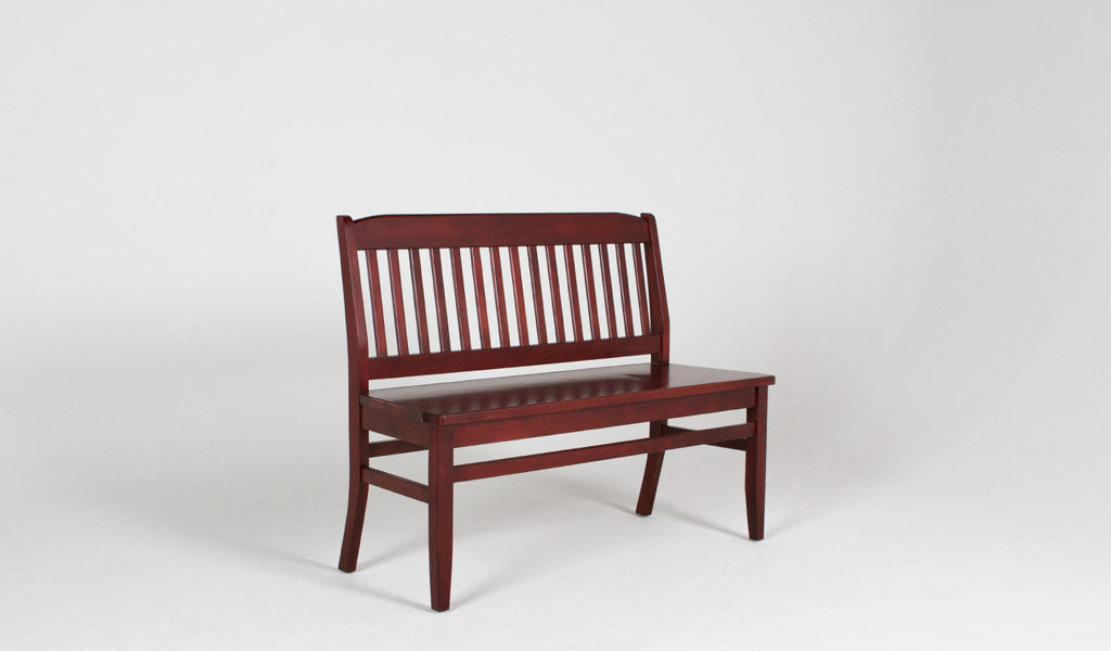 44"W Armless Mahogany bench