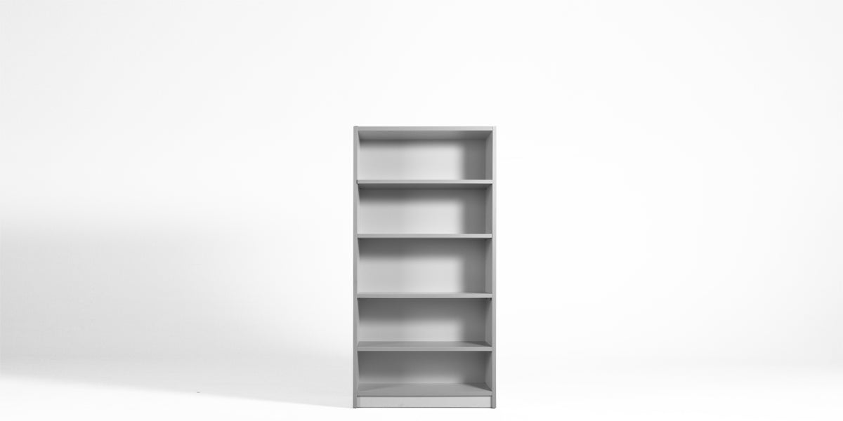 72"H Light Grey Bookcase