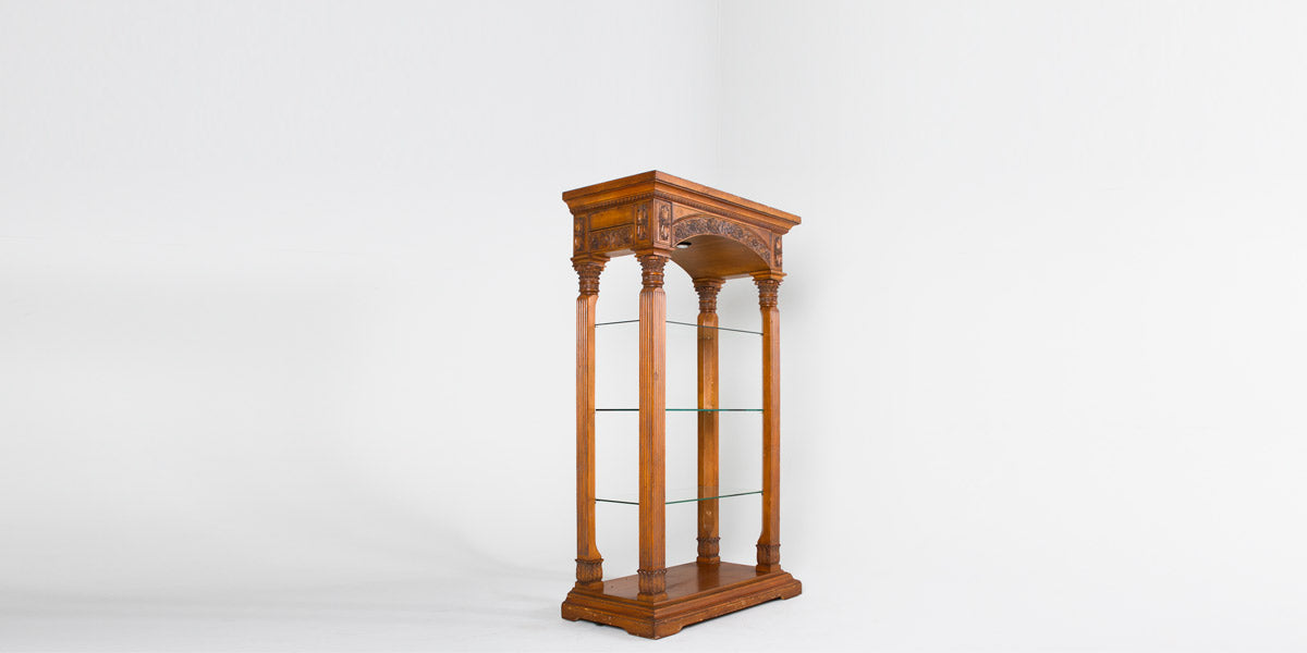 Oak Carved Etagere