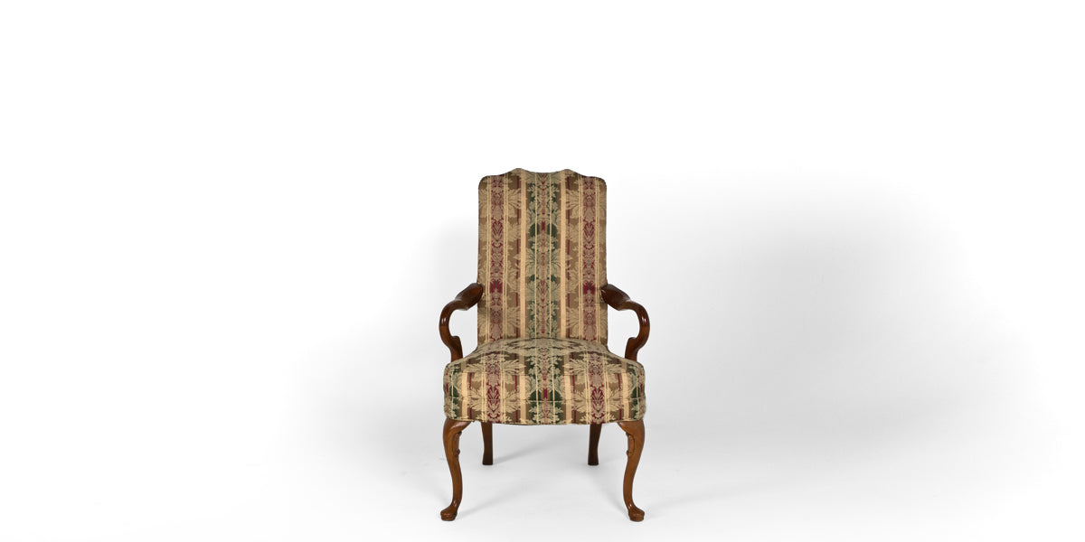 Hi Back Striped/Floral  Guest Chair