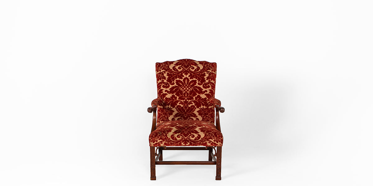 Red Damask Chair