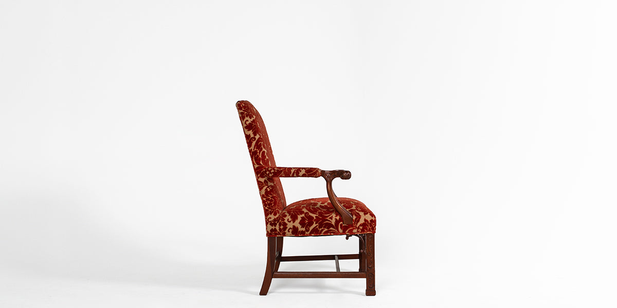 Red Damask Chair