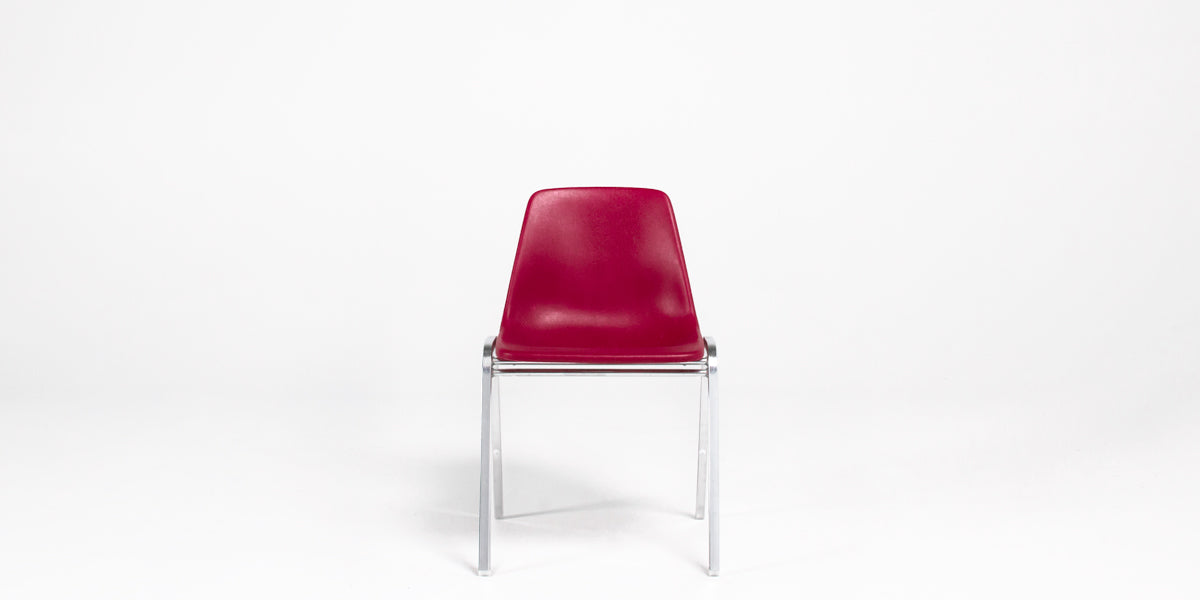 Burgundy Poly Shell Stack Chair – Arenson Props