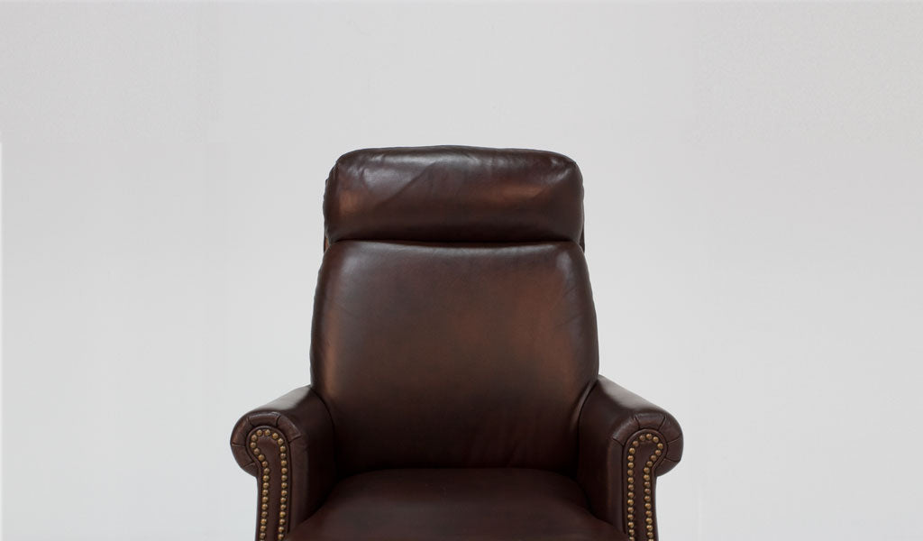 Brown Vinyl High Back Chair