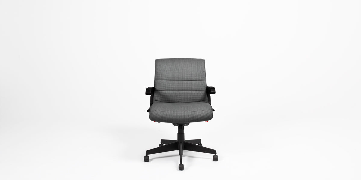 Grey Fabric Mid Back Sapper Chair