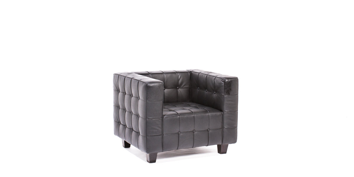 Black Button Tufted Chair