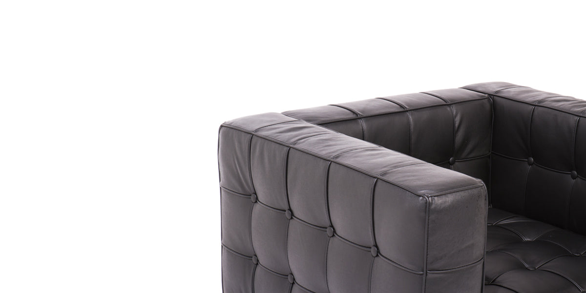 Black Button Tufted Chair