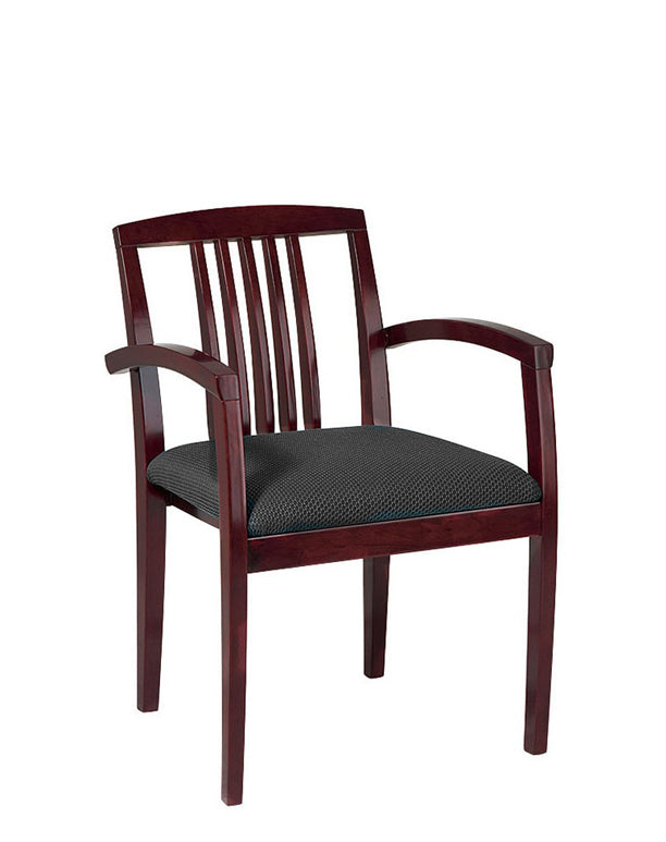 Mahogany Chair w/ Black Fabric Seat