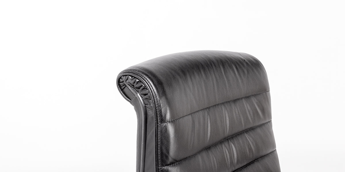 Black Leather High Back Sapper Chair