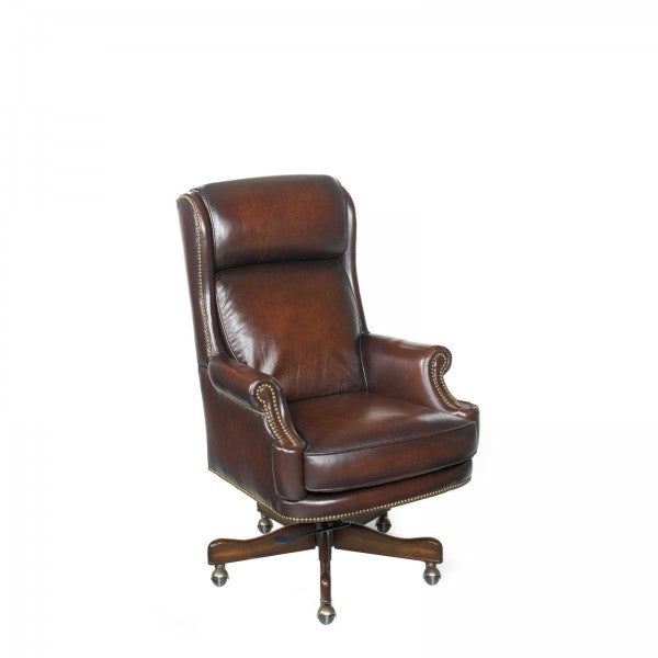 Brown Leather High Back Executive Chair