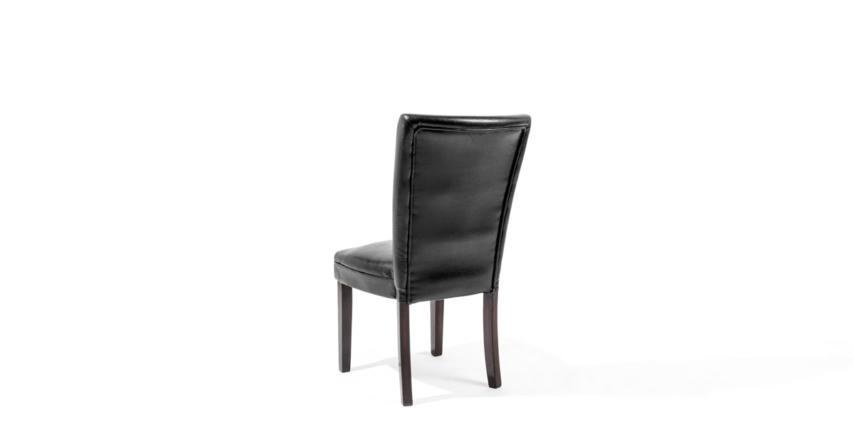 Black Leather Side Chair