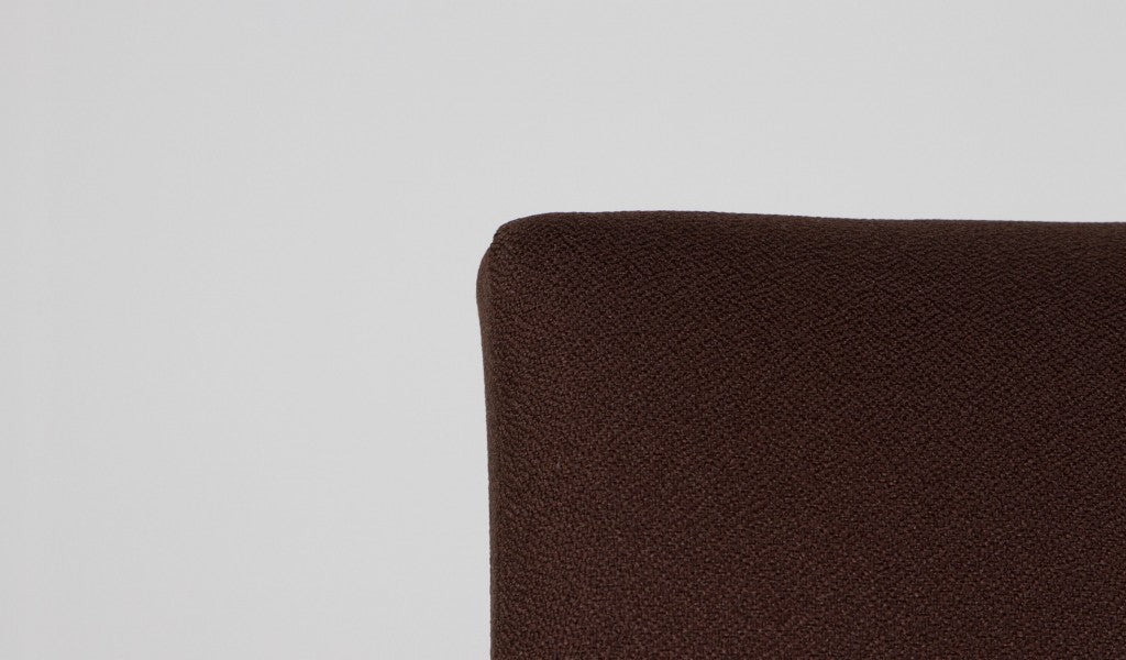 Armless Brown Fabric Chair