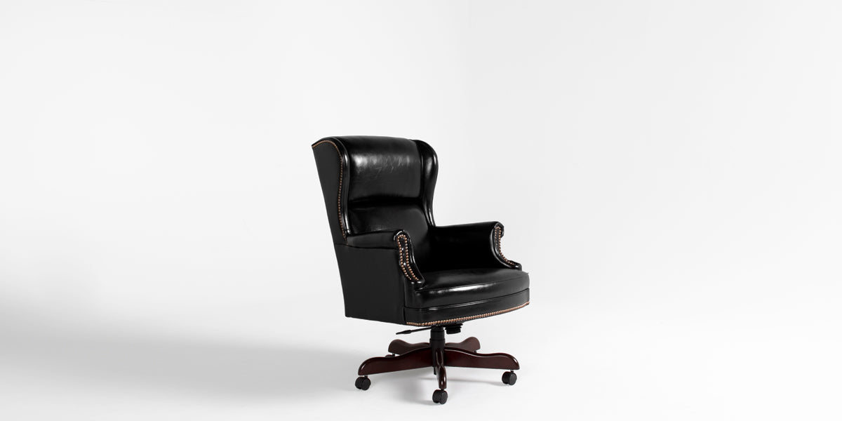 Black Vinyl High Back Chair