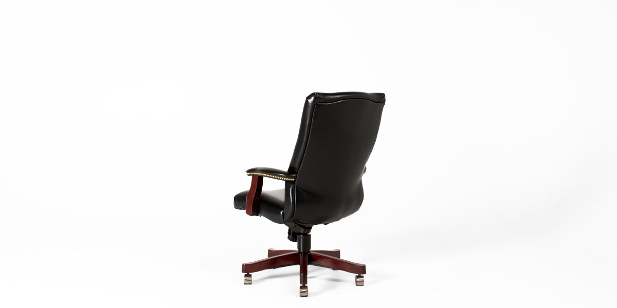 Black Vinyl High Black Chair