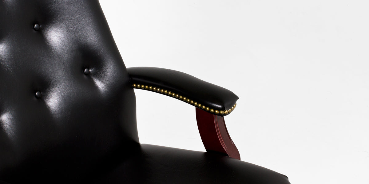 Black Vinyl High Black Chair