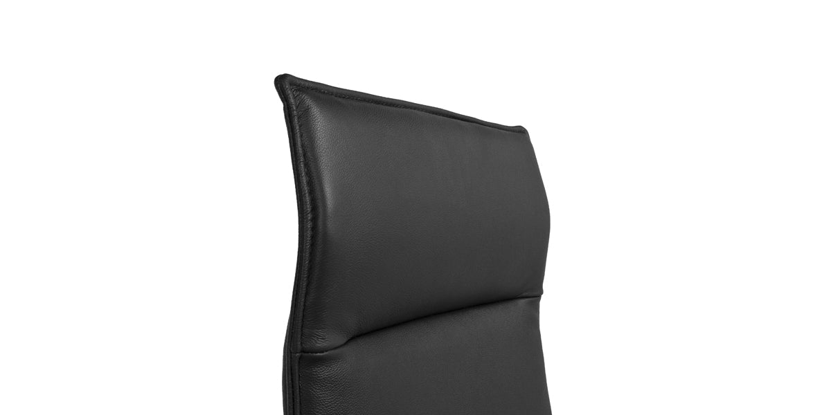 Black Leather High Back Chair