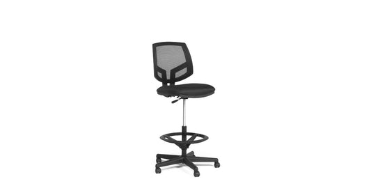 Mesh Back Drafting Stool-Black