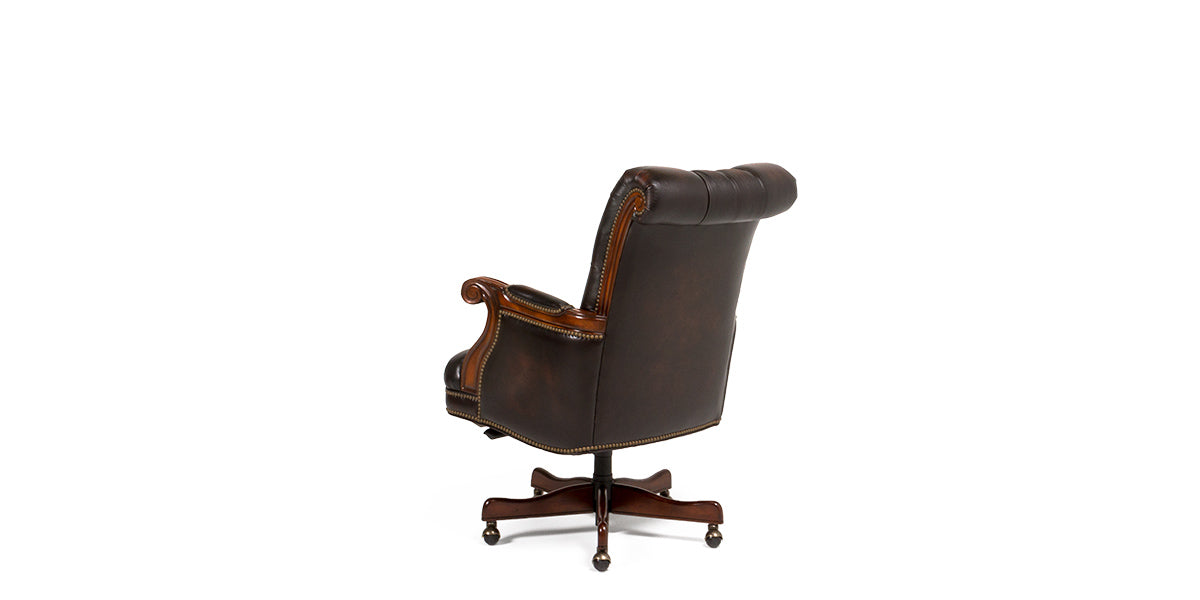 Brown Tufted Leather Executive Chair