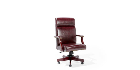 Oxblood High Back Chair