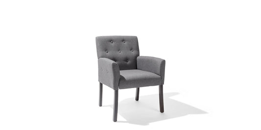 Grey Fabric Chair w/ Black Legs