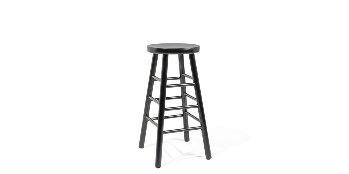 Black Wood Stool