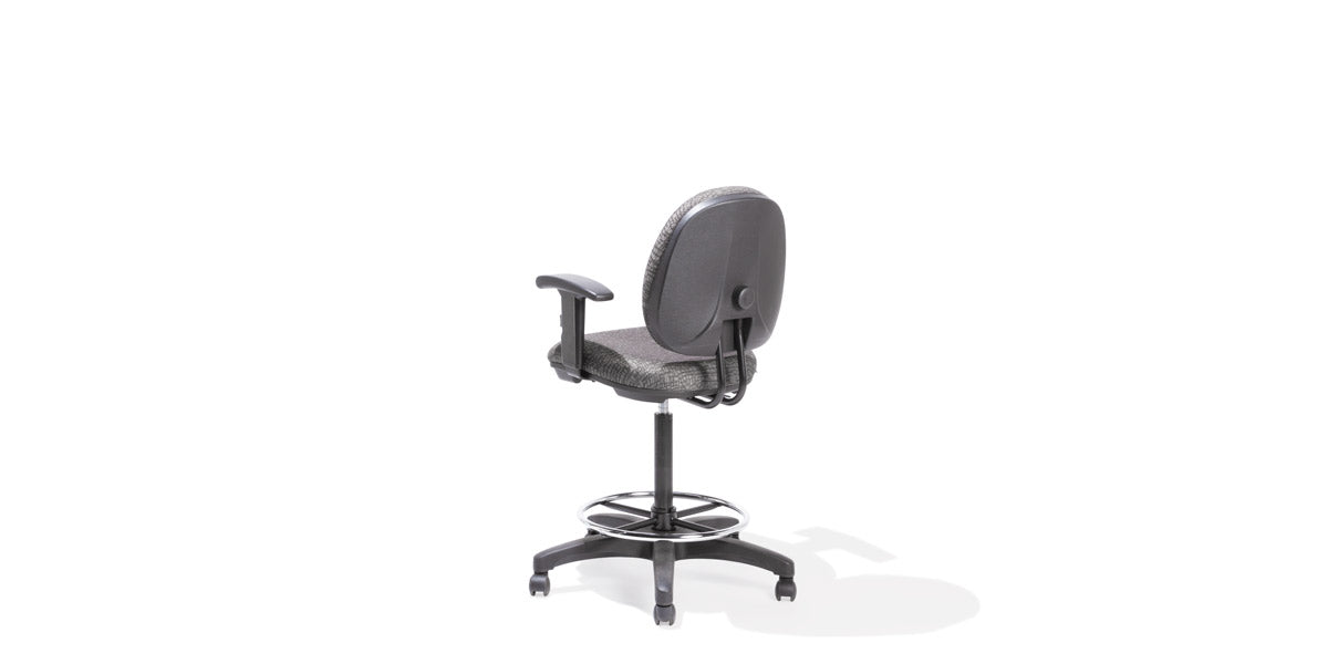 Grey Fabric Drafting Chair