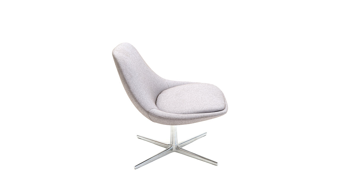 Light Grey Swivel Bernhardt Chair