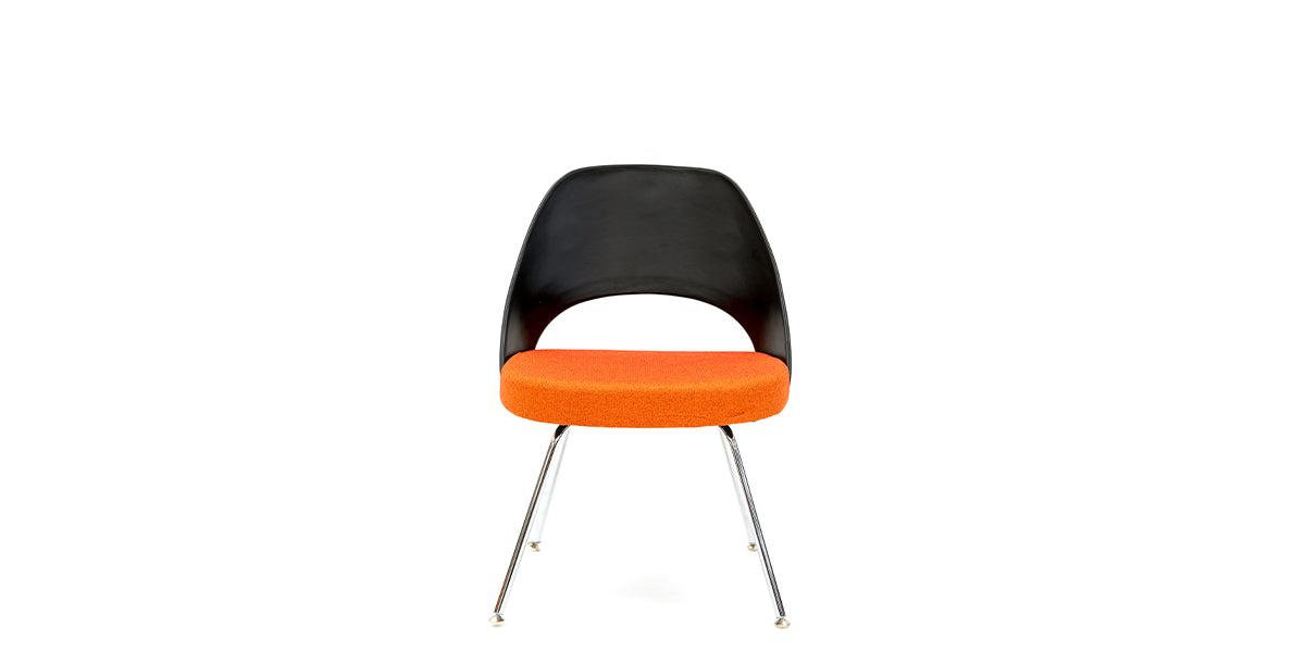 Orange and Black Saarinen Side Chair