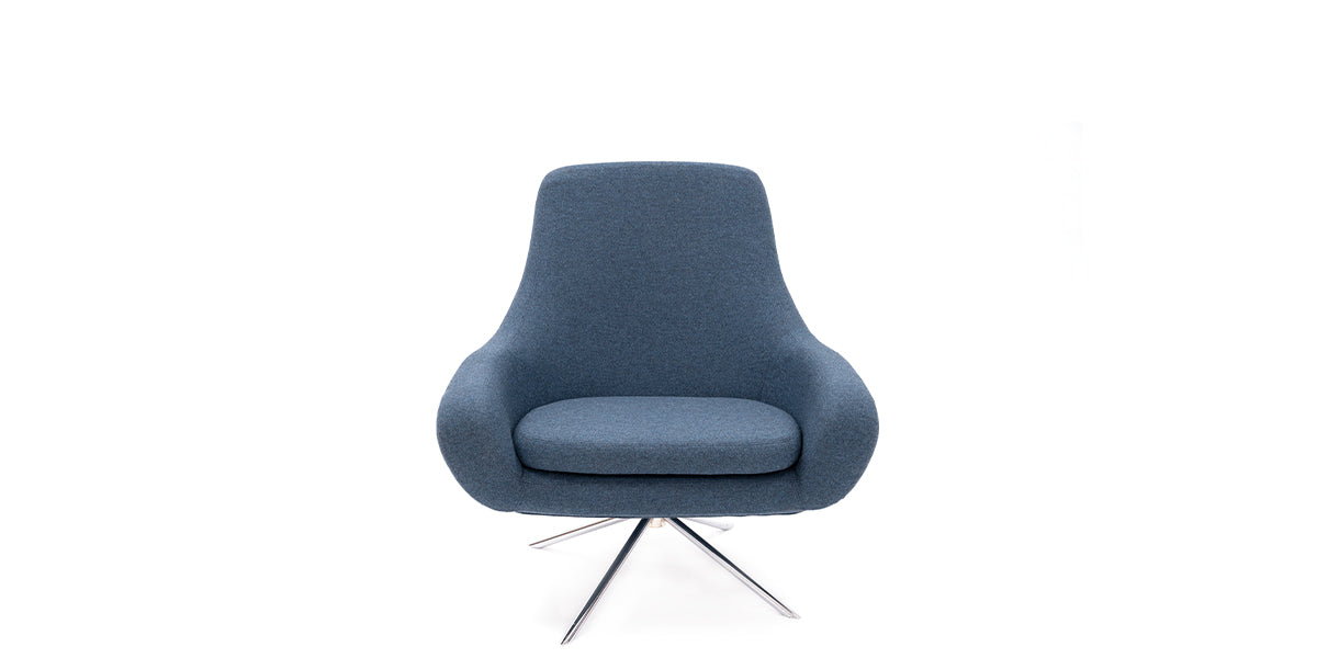 Blue Swivel DWR Chair – Arenson Props