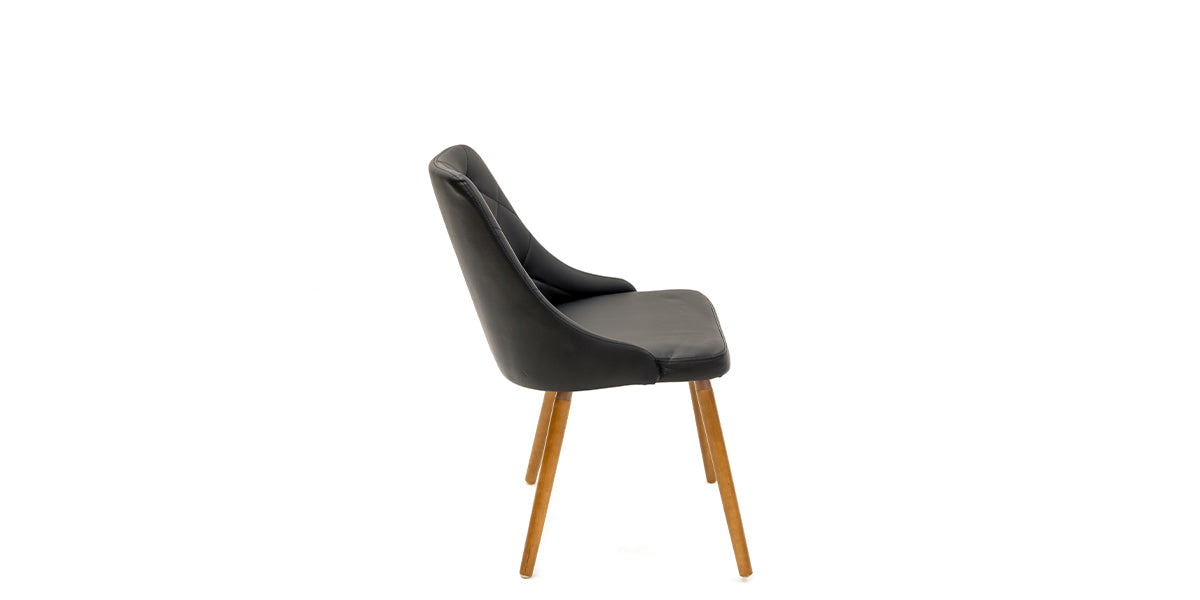 Black Vinly Side Chair