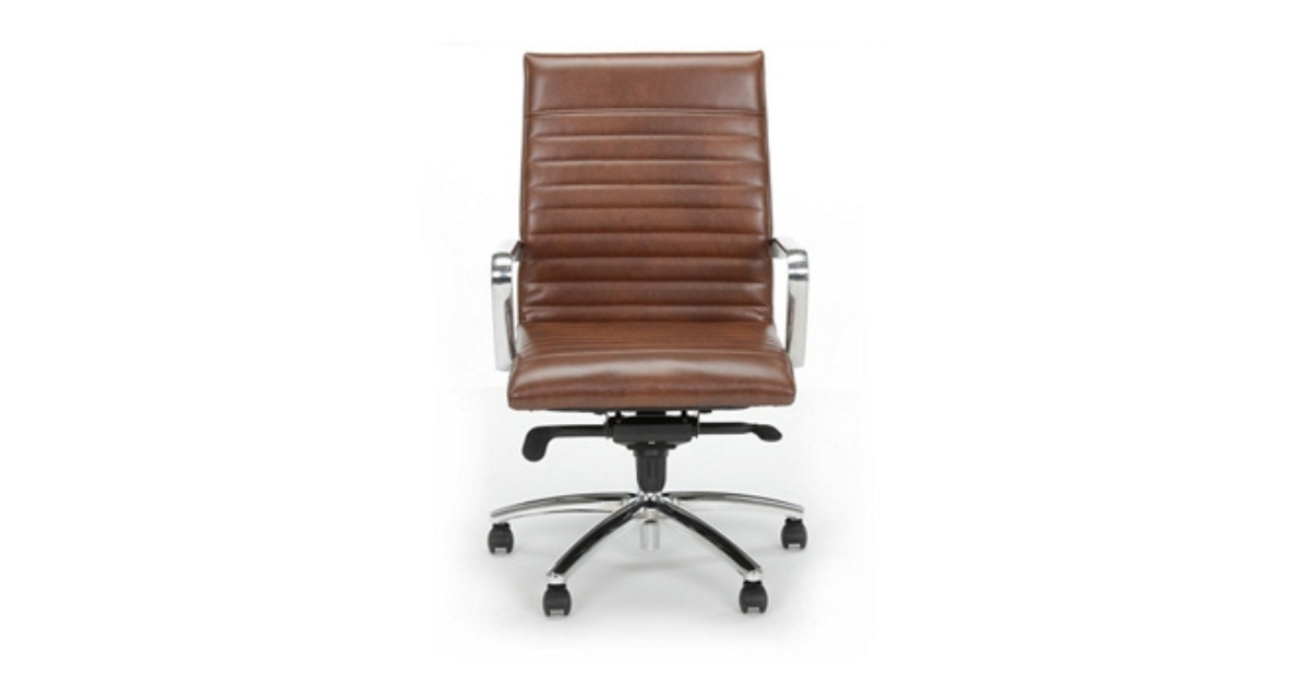 Brown with Crome Mid Back Executive Chair