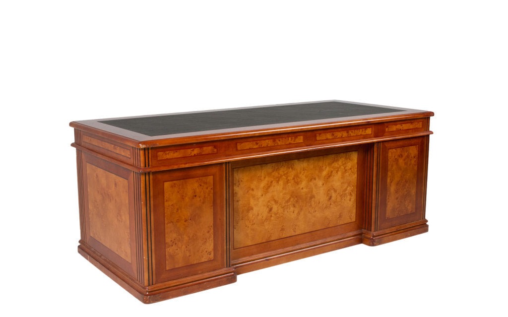 78"W Cherry Executive Desk