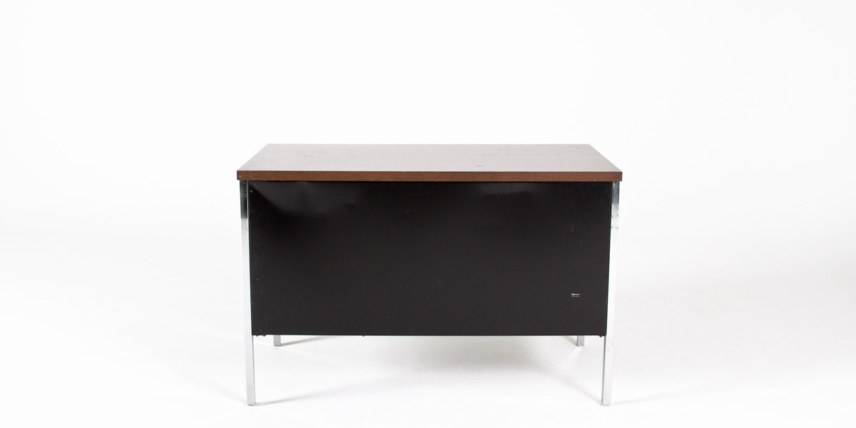 45"W Black Metal Desk