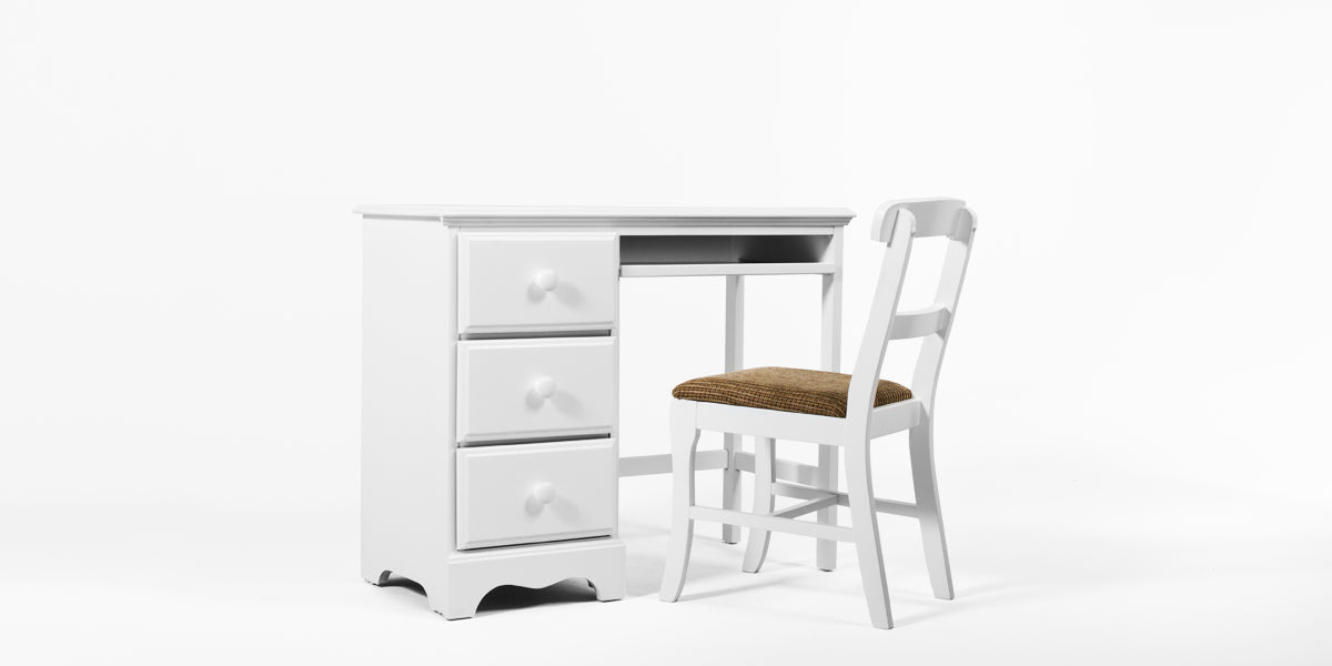 40" White Student Desk