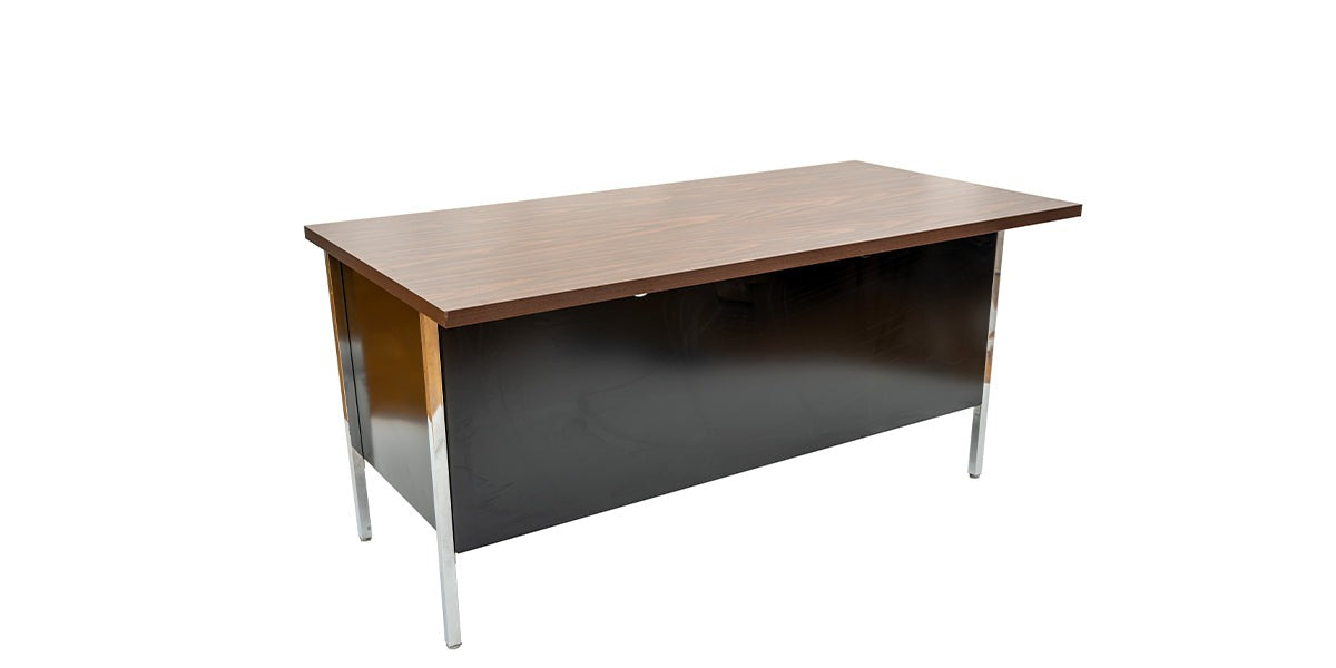 60"W Metal Desk with Overhang