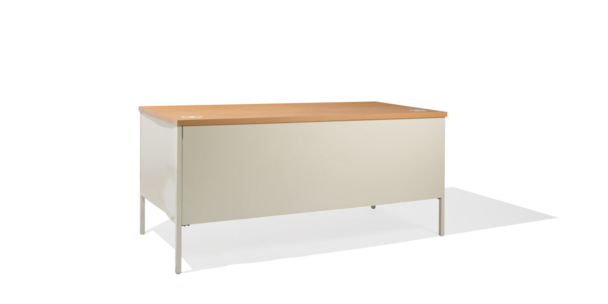 66"W Putty Metal Desk