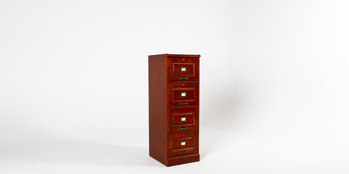 Vertical 4 Drawer File- Cherry