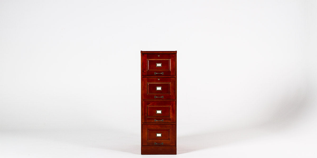 Vertical 4 Drawer File- Cherry