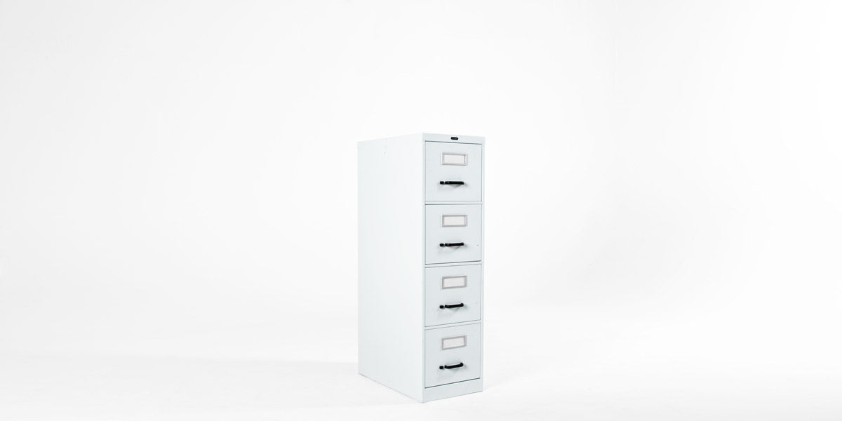 Vertical 4 Drawer Letter File- White