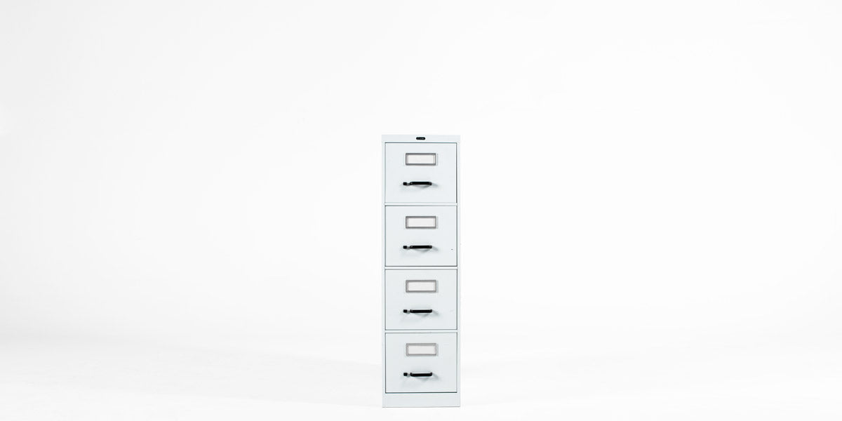 Vertical 4 Drawer Letter File- White